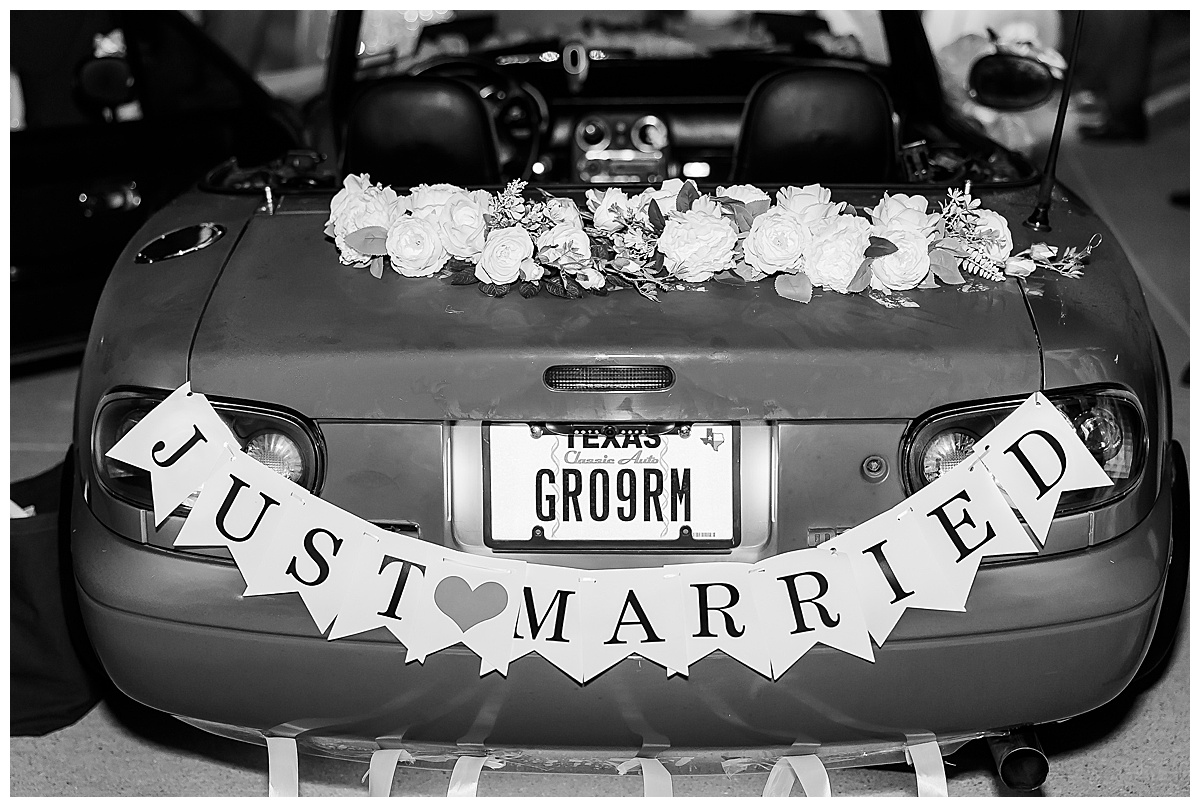 dallas wedding photographer, firefly gardens wedding, dallas weddings, dallas bride, bride's of north texas, getaway car