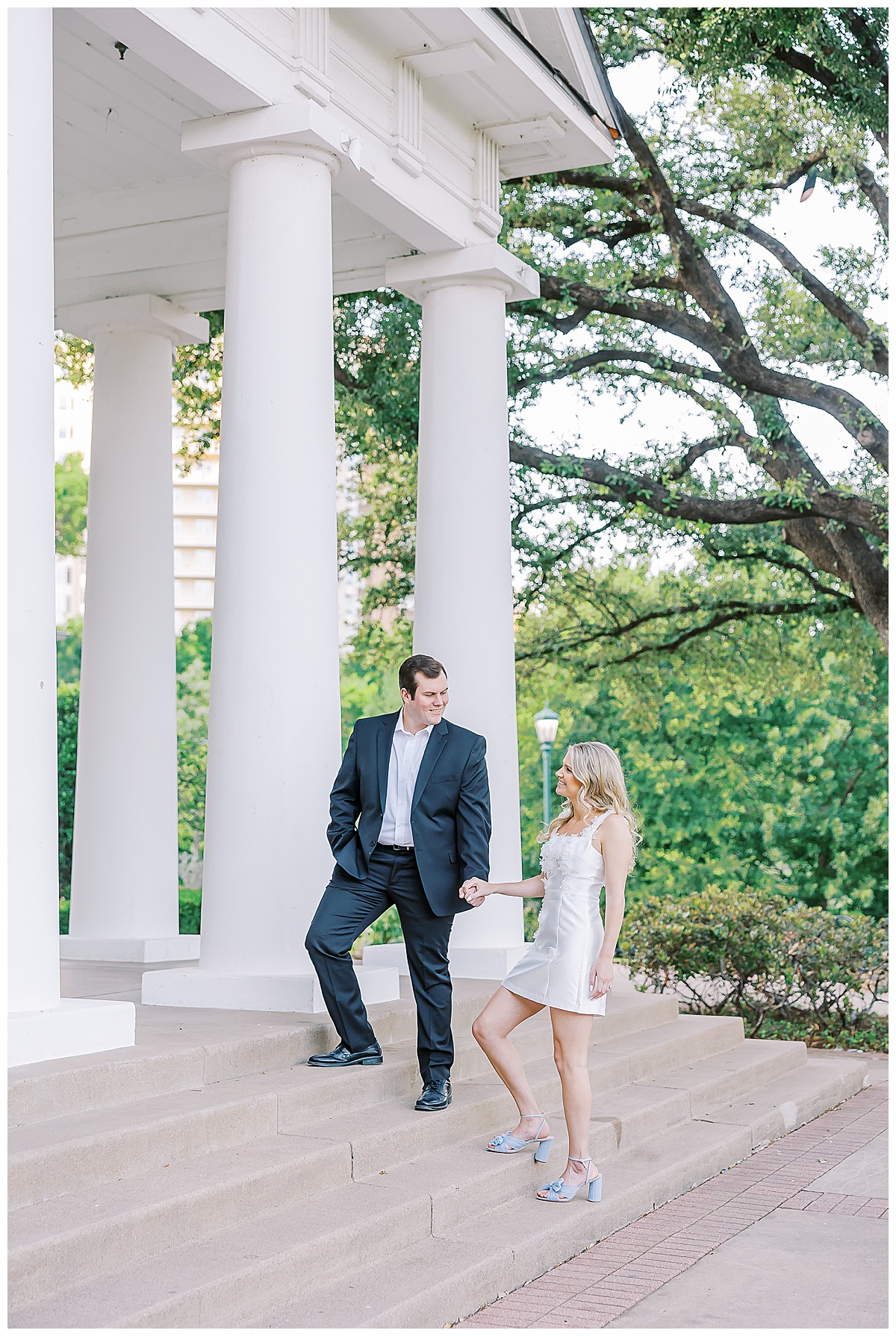 Hayden and Sarah's engagement session at Arlington Hall in Dallas, TX.
