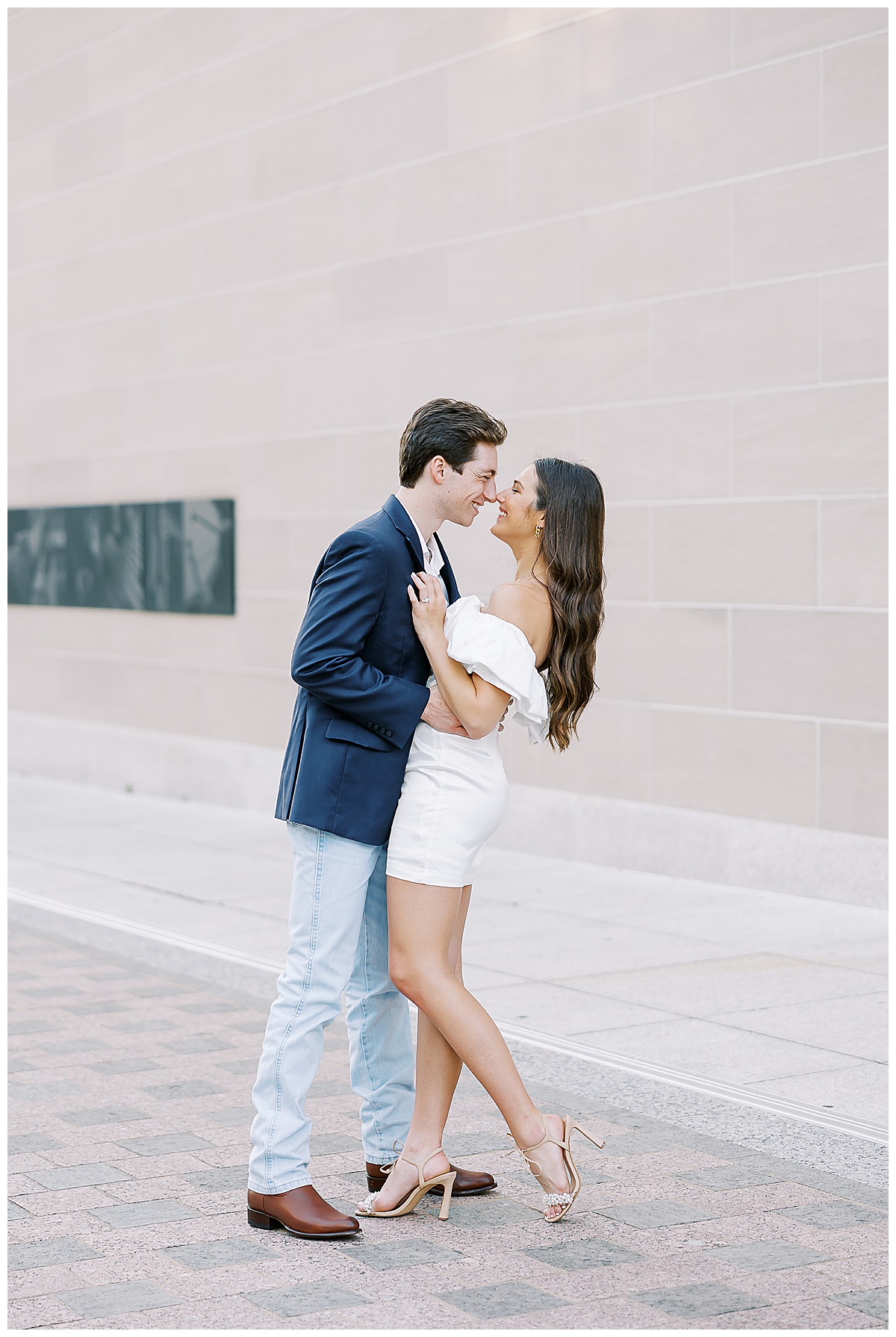 Abbie and Brandon's Dallas engagement session at Winspear Opera House.
