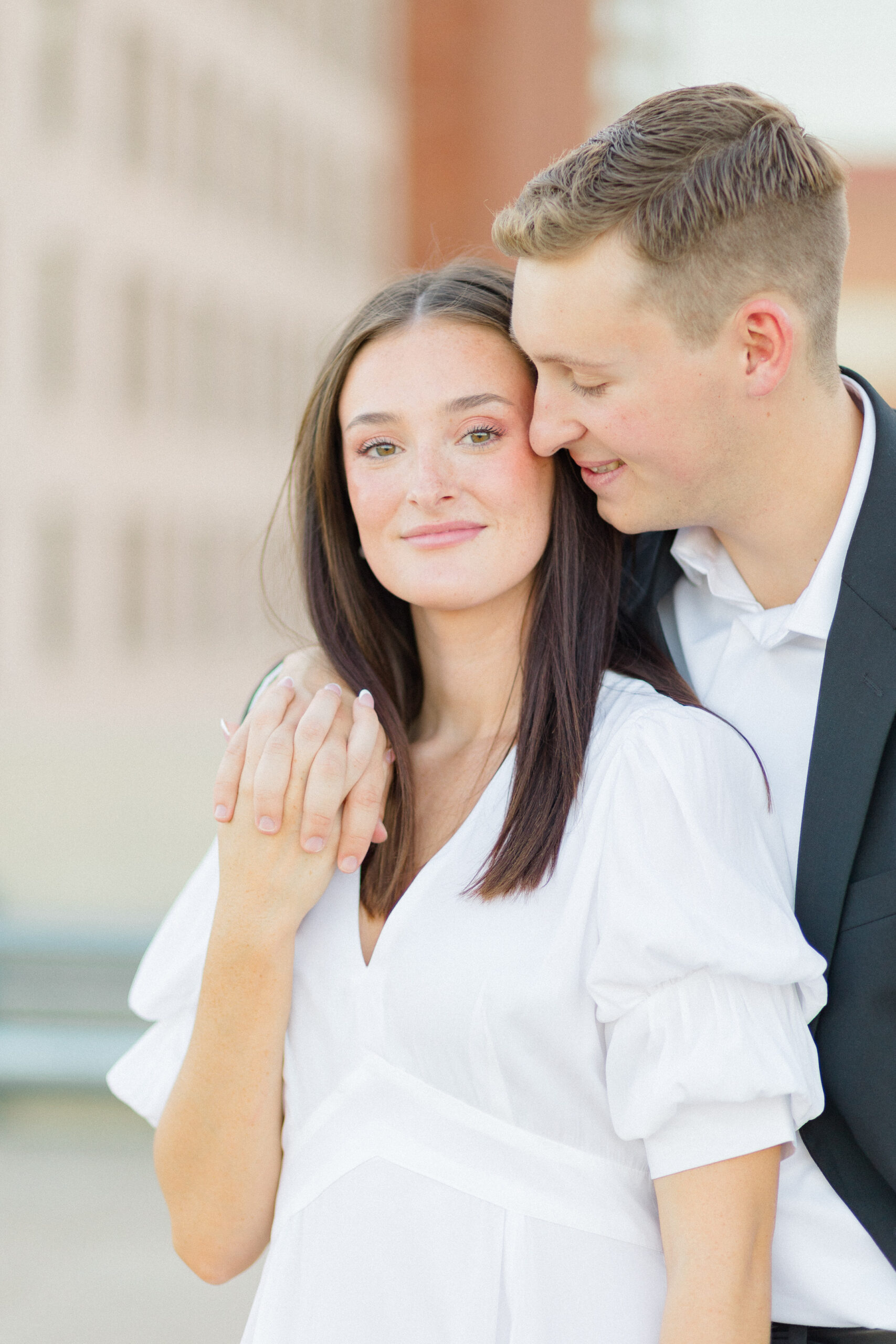 Addie and Jarrett's downtown Dallas engagement session