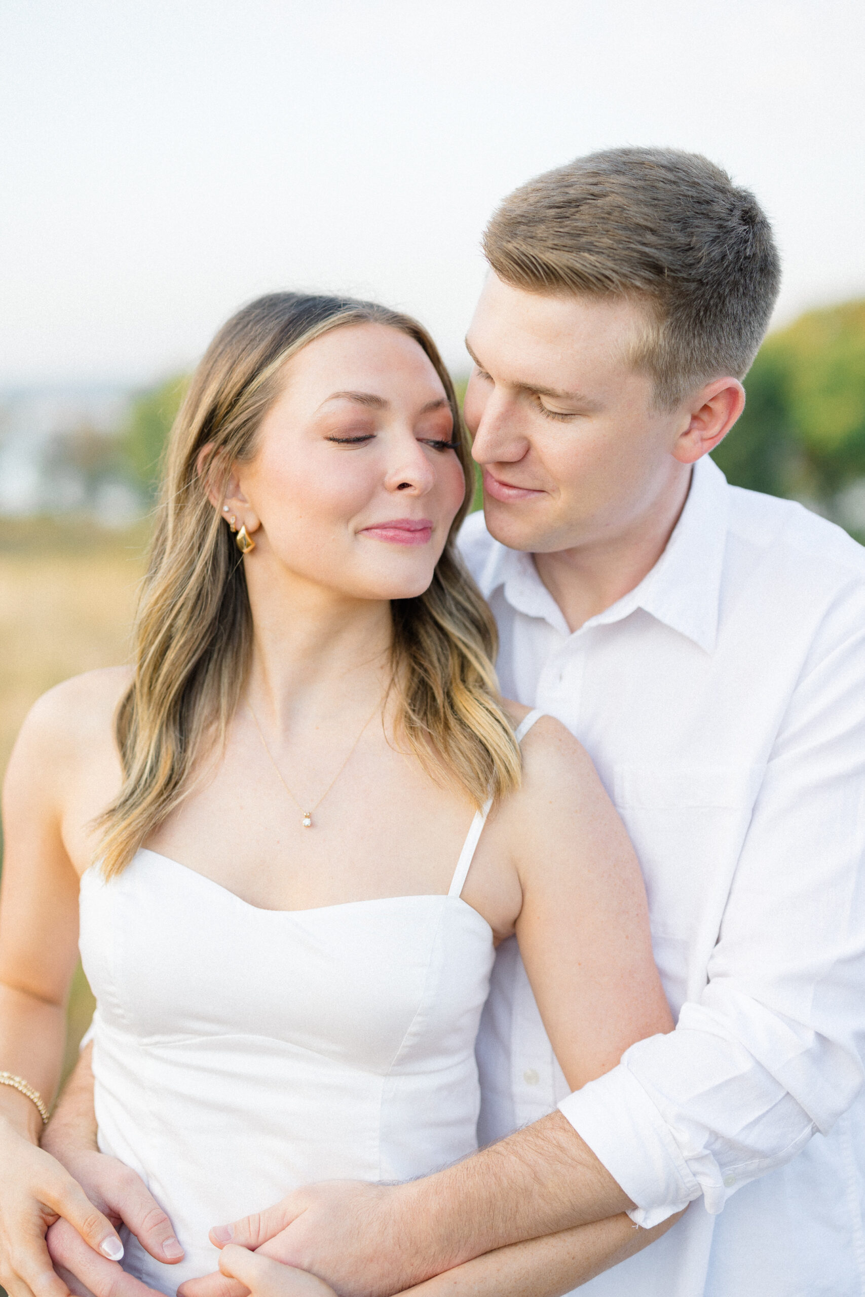 Maddy and Cade's joyful engagement session at Flippen Park & White Rock Lake.