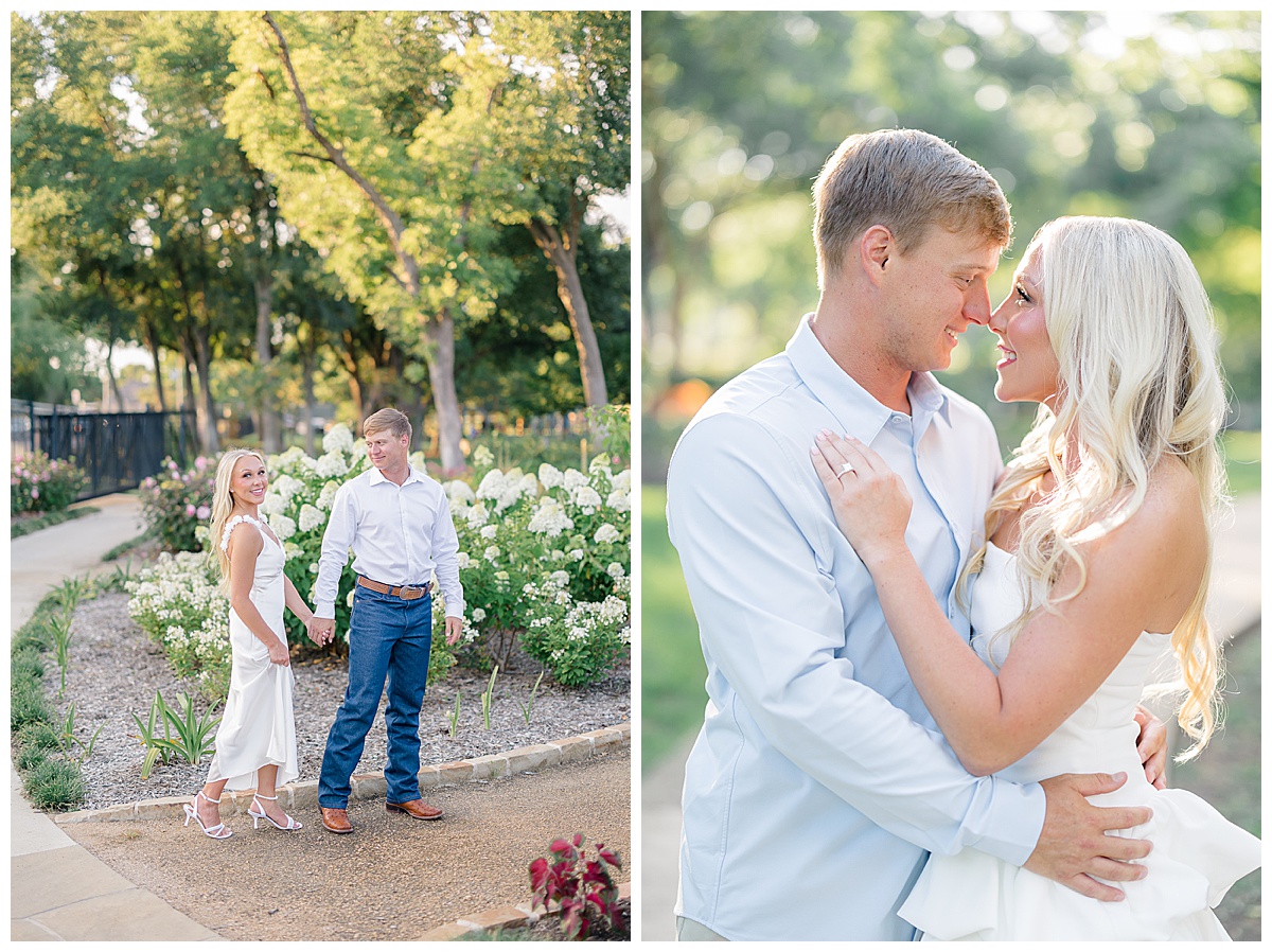 Cameron and Cale’s Golden Hour Engagement Session at Grapevine Botanical Gardens