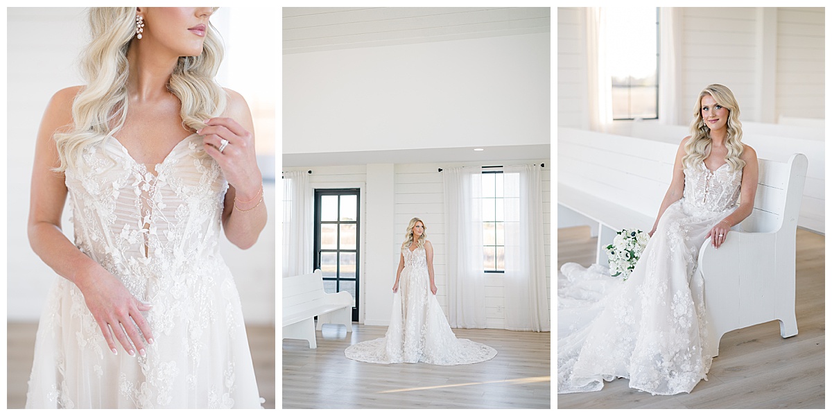 Hannah's Bridal Portraits at The Gardenia Venue | Dallas Wedding Photographer